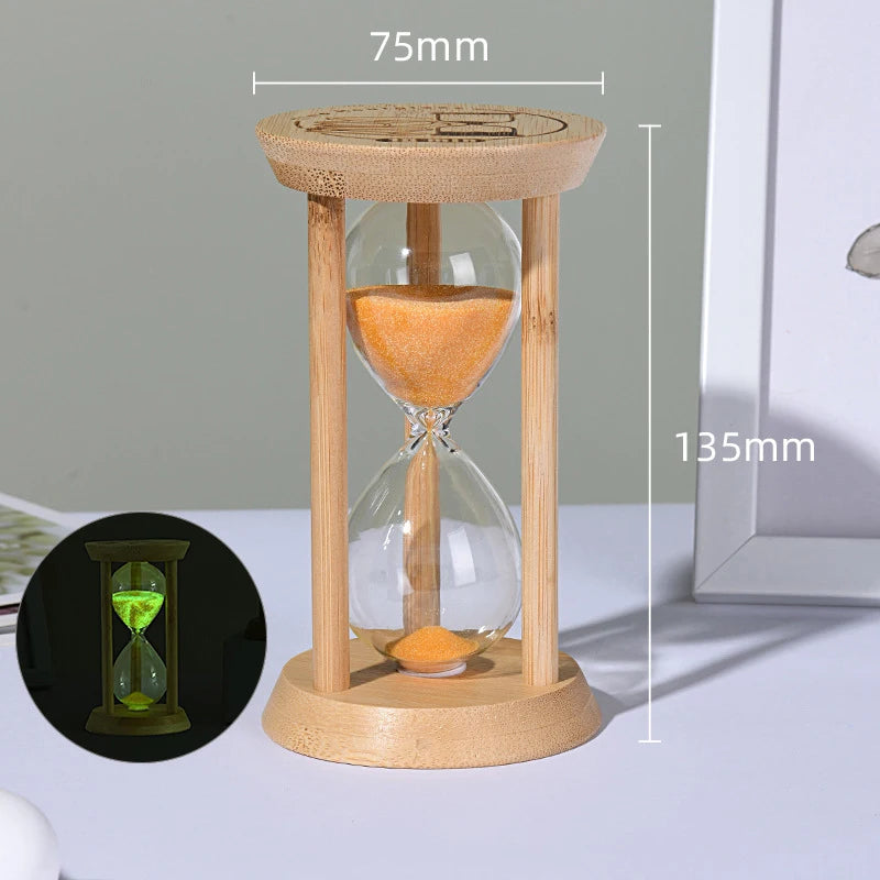 1/10 Minutes Wooden Hourglass Creative Timers Sandglass Sandy Clock Kitchen Tool Mini Desktop Decoratio Home Ornament Kids Gift