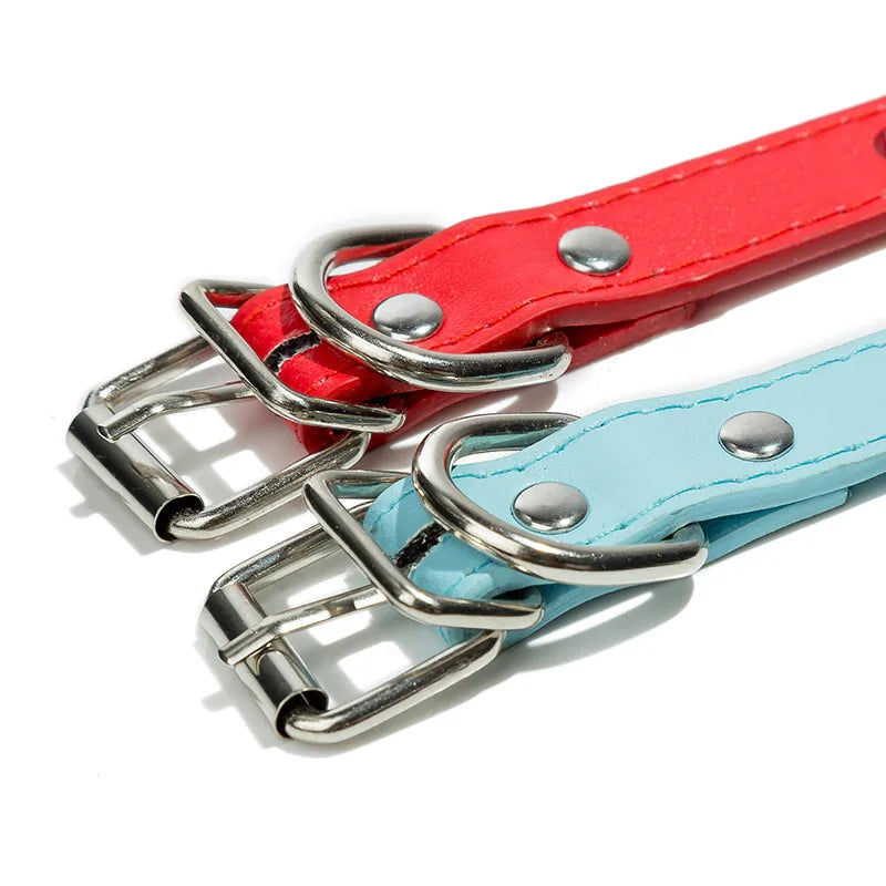 Leather Cat Collar Anti-Bite Studded Cat Collar with Spikes Adjustable Pet Collar for Small Dogs Puppy Kitten Pet Accessories