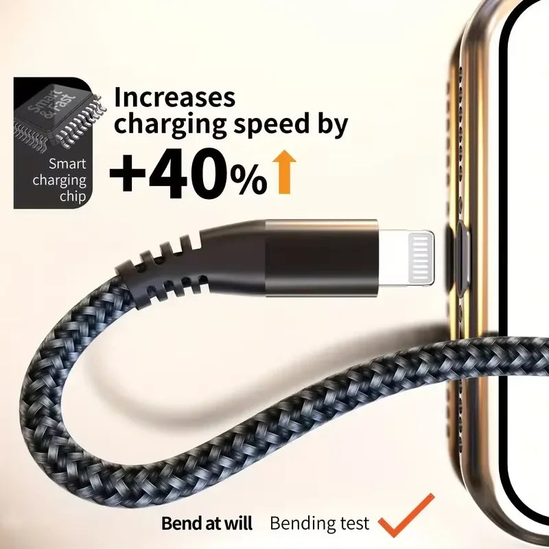 1PC 2PCS MFi Certified Fast Cable durable Nylon Braided Cord USB C to Lightning Cable Fast Charging Data for iPhone 14 13 12 11