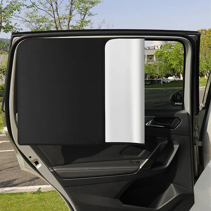 PECHAM Magnet Car Side Window Curtain Privacy Curtains for Car Sun Shade Summer Sunshades UV Reflection Front/Back Window