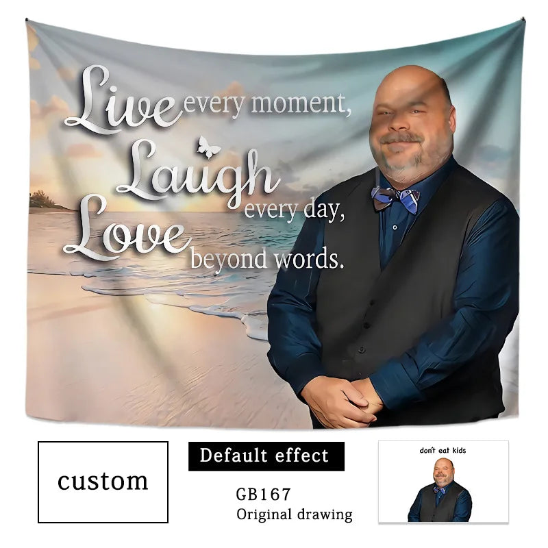 New Bertram Eat Kids Tapestry Wall Hanging Funny Meme Tapestries Art Aesthetic Room Decoration Bedroom Sofa Blanket Home Decor