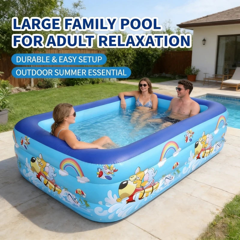 1PC Summer Inflatable Swimming Pool, Large Framed Pools, Garden Bath Bathtub Outdoor Indoor Water Game Party