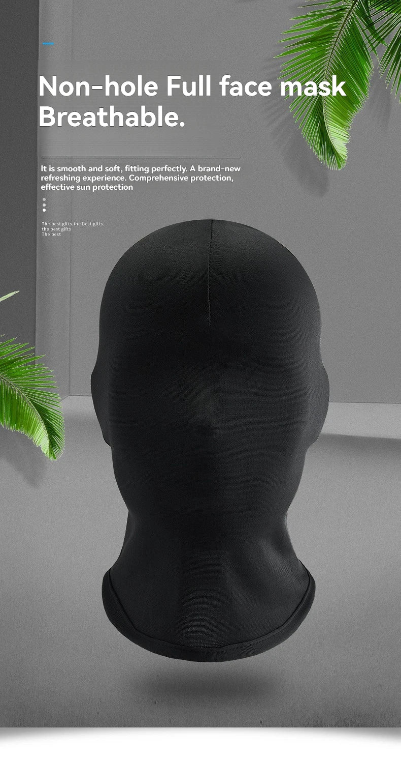 Non Hole Full Face Mask All-round Protection Wind-Protection Balaclava Hat Breathable High Elasticity Headgear for Men and Women