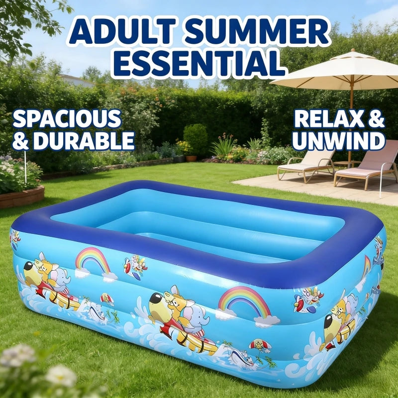 1PC Summer Inflatable Swimming Pool, Large Framed Pools, Garden Bath Bathtub Outdoor Indoor Water Game Party