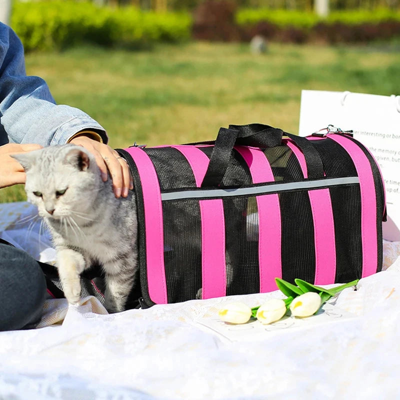 Dog Soft-sided Travel Carrier Portable Pet Dog Cat Airline Bags Travelling Carrying Bag Puppy Kitten Single Shoulder Bag