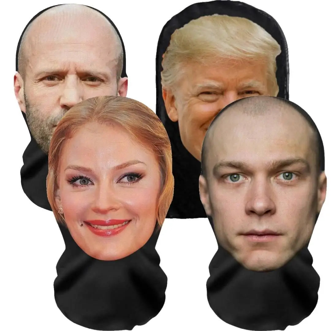 3D Printed Mask Elastic Mesh Full Face Mask For Men Women Cosplay Headwear Novelty Supplies Party Cosplay Props