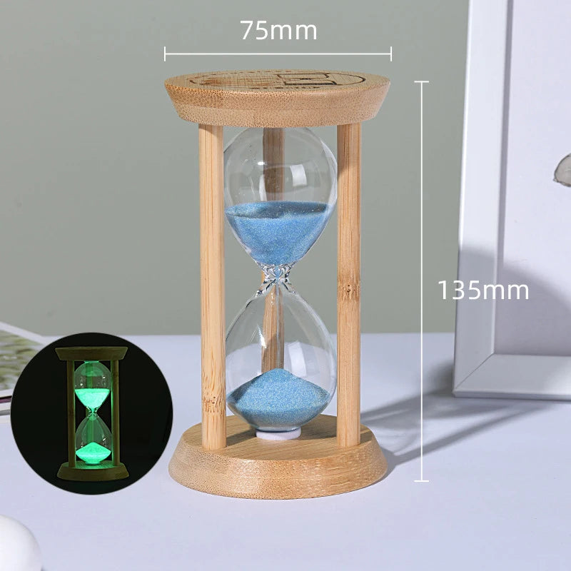 1/10 Minutes Wooden Hourglass Creative Timers Sandglass Sandy Clock Kitchen Tool Mini Desktop Decoratio Home Ornament Kids Gift