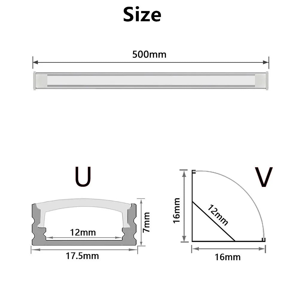 LED cabinet bar light  5730 36LEDs Kitchen light under furniture 12V DC 50cm profile aluminum led hard strip Linear lights