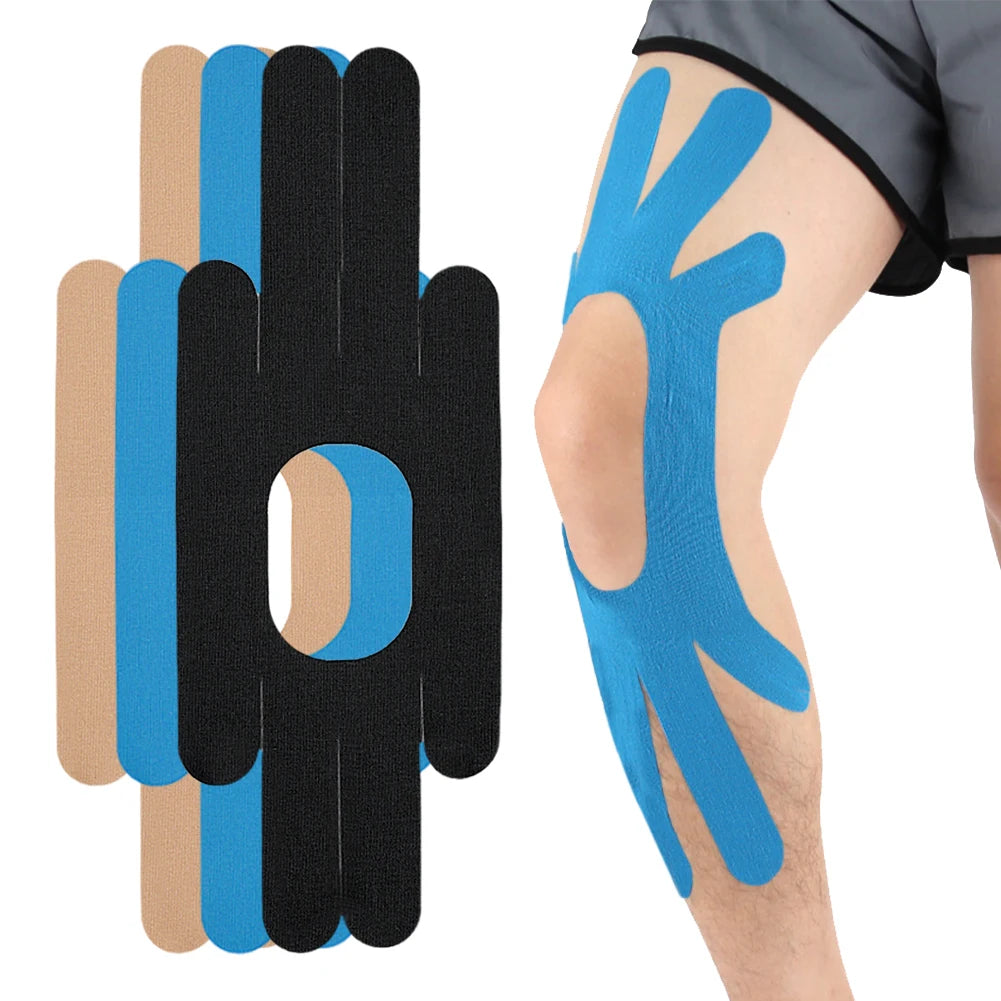 Knee Kinesiology Tape Pre-Cut Knee Tape Breathable Athletic Tape Provide Support and Stability To Muscle for Gym Fitness