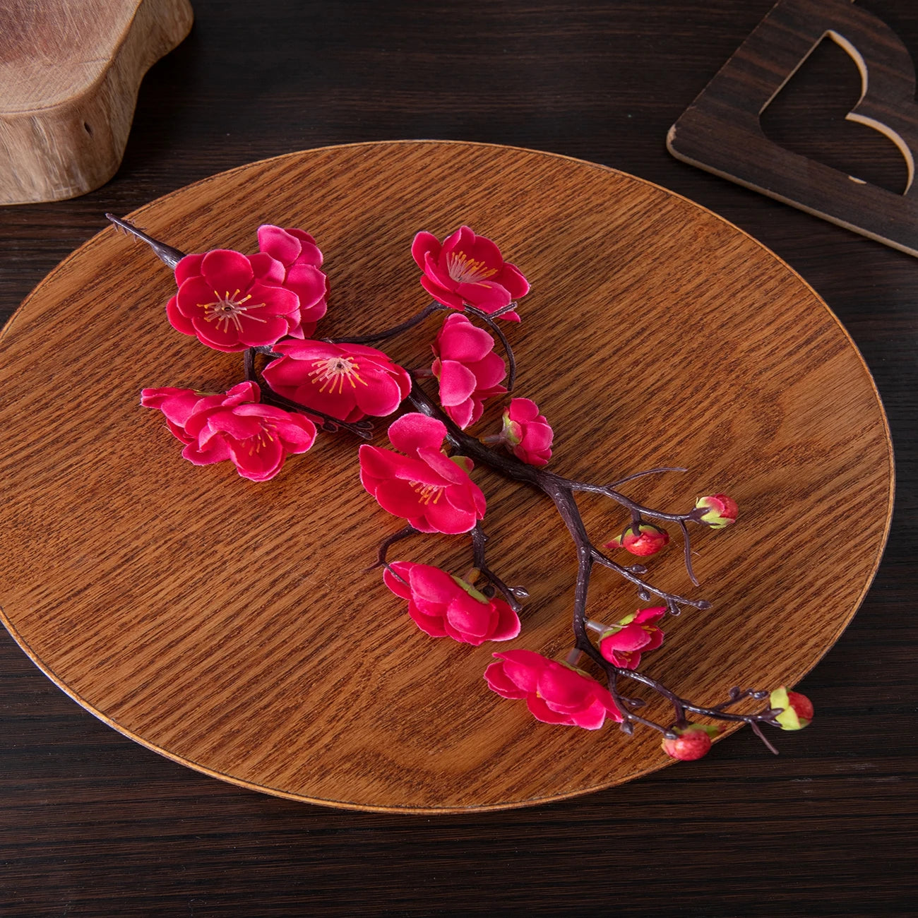 Artificial Flowers Spring Plum Blossom Peach Branch Silk Flowers Home Wedding Party Decoration Festival Wreaths Diy Office Table