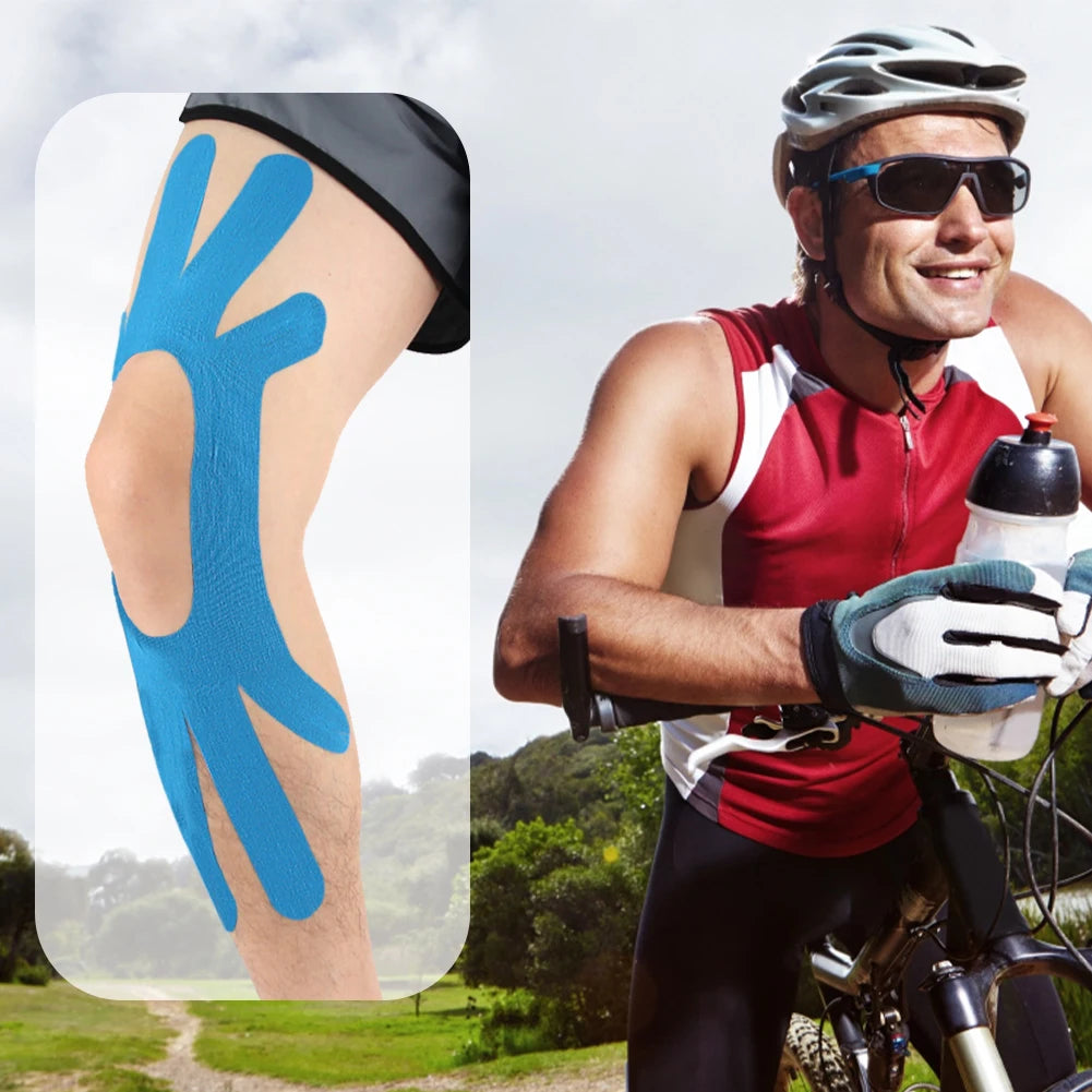 Knee Kinesiology Tape Pre-Cut Knee Tape Breathable Athletic Tape Provide Support and Stability To Muscle for Gym Fitness