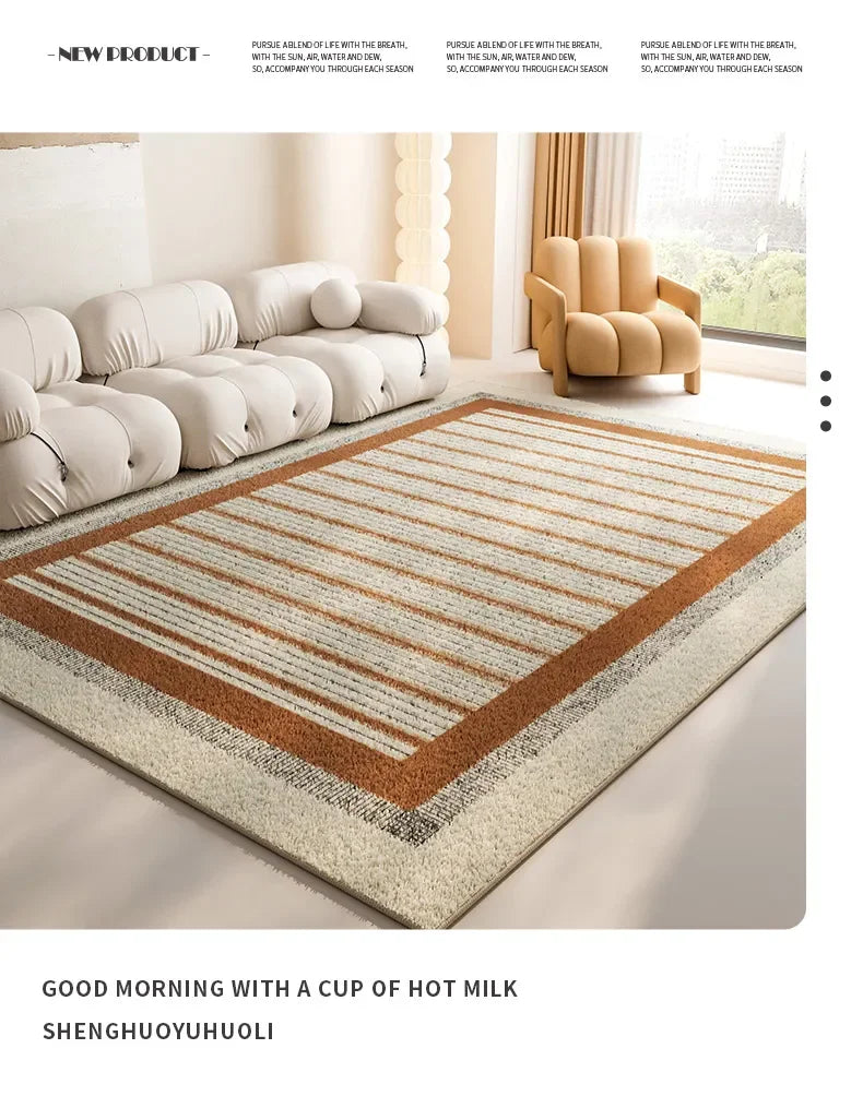 Minimalist Plaid Living Decoration Carpets Checkerboard Bedroom Bedside Rug Soft Plush Comfortable Home Large Area Carpet Tapete