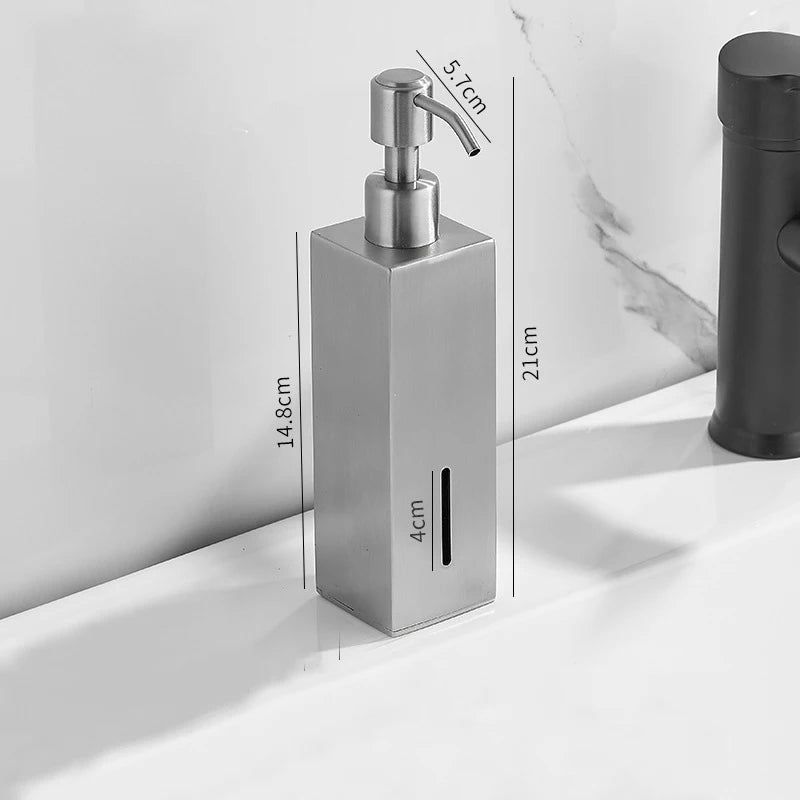 304 Stainless Steel Soap Dispenser Black Shower Shampoo Bottle Hotel Wall Hanging Press Hand Sanitizer Bottle