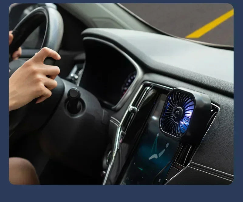 Portable Mini Car Vent Fan - High-Speed Cooling USB Fan - Energy-Efficient, Vibrant Colors, Easy Install