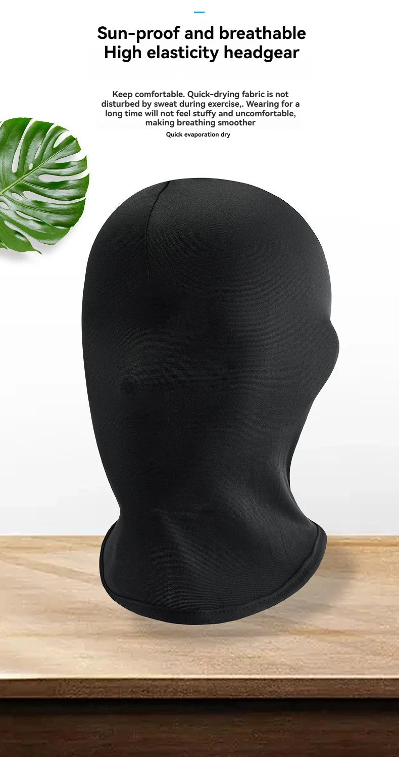 Non Hole Full Face Mask All-round Protection Wind-Protection Balaclava Hat Breathable High Elasticity Headgear for Men and Women