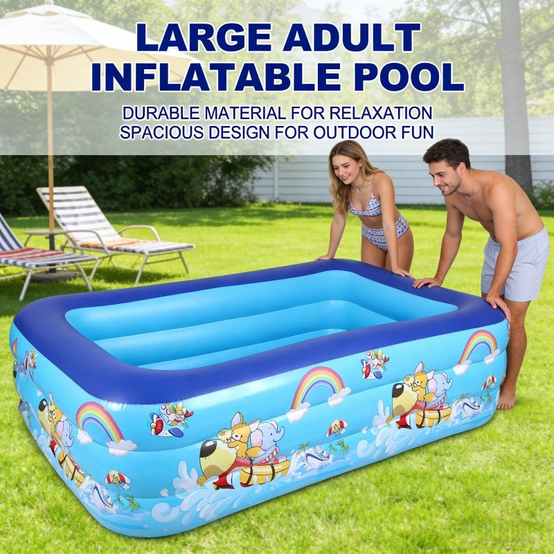 1PC Summer Inflatable Swimming Pool, Large Framed Pools, Garden Bath Bathtub Outdoor Indoor Water Game Party