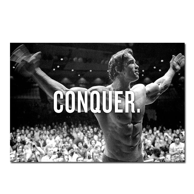 Bodybuilding Famous Character Pictures Arnold Schwarzenegger Fitness Art Posters Wall Art Canvas Painting for Gym Decor Painting
