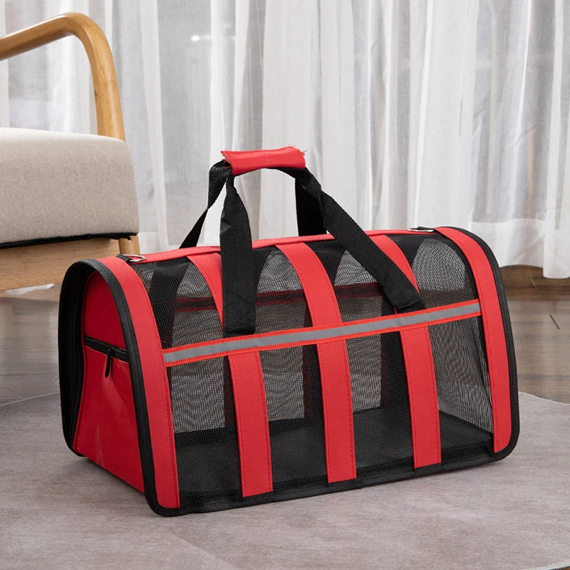 Dog Soft-sided Travel Carrier Portable Pet Dog Cat Airline Bags Travelling Carrying Bag Puppy Kitten Single Shoulder Bag