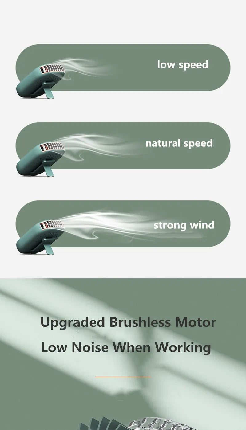 VGR New Mini Portable Fan Rechargeable Ventilador Bladeless Turbo Ultra Quiet Student Hand Held Fan for Outdoor Sports Travel