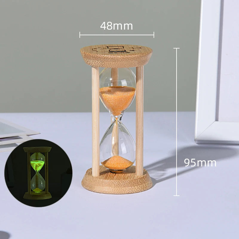 1/10 Minutes Wooden Hourglass Creative Timers Sandglass Sandy Clock Kitchen Tool Mini Desktop Decoratio Home Ornament Kids Gift