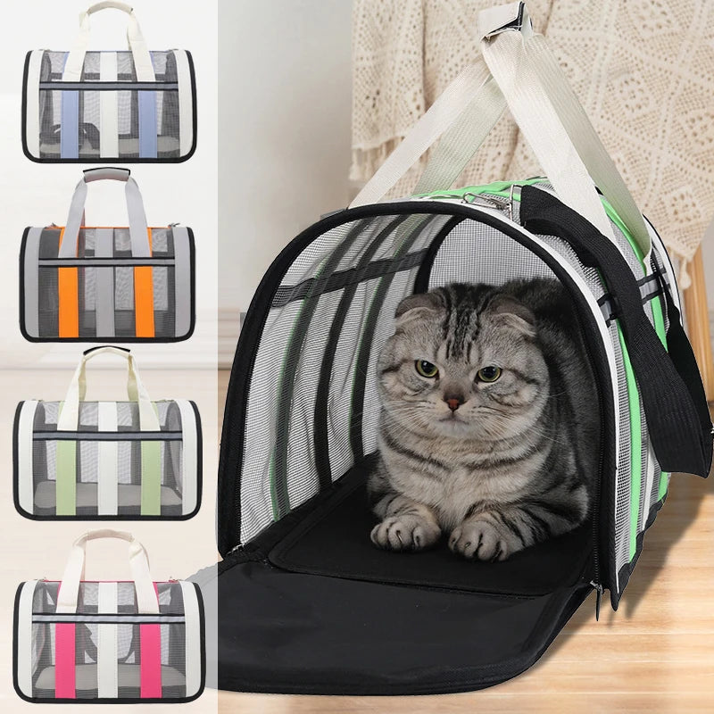 Dog Soft-sided Travel Carrier Portable Pet Dog Cat Airline Bags Travelling Carrying Bag Puppy Kitten Single Shoulder Bag