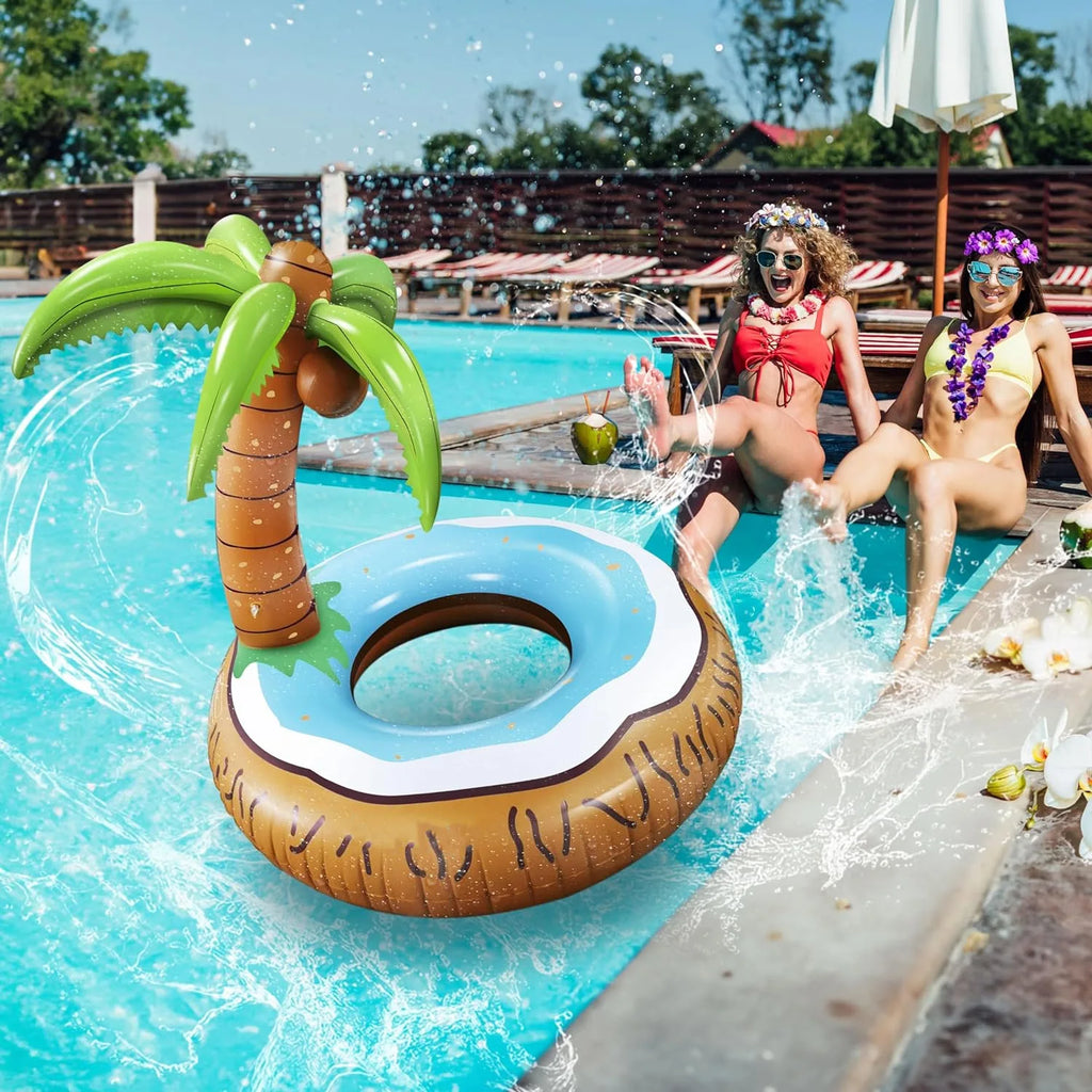 Inflatable Coconut Tree Air Mattresses Float Pool Swimming Float Swimming Ring Pool Circle Boia Piscina Pool Party Buoy Toy