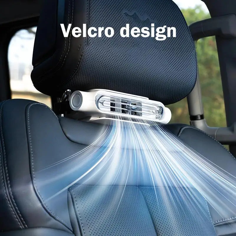 Portable Car Fan - USB Cooling Vehicle Accessory, Quiet Compact SUV Seat Fan, Adjustable Airflow Design, Efficient Proced