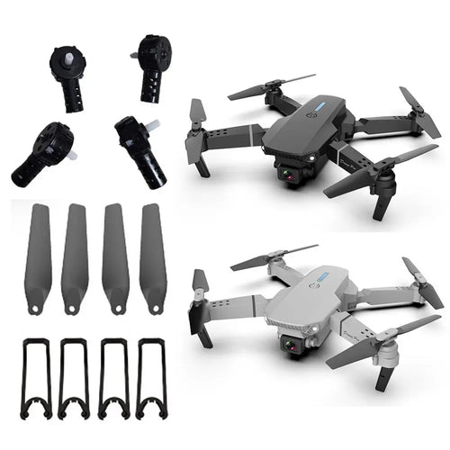 4 pçs novo rc drone hélice lâmina universal plástico crash guard capa rc quadcopter peças fácil instalar motor para e88 e88pro