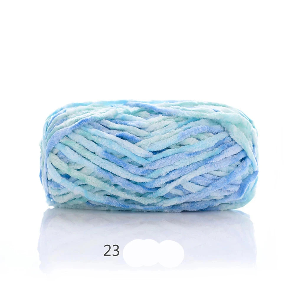 1Pc 80M Chenille Velvet Yarn Thick Knitted Crochet Velvet Super Soft Wool Soft Baby Blanket Suitable for DIY Hat Scarves