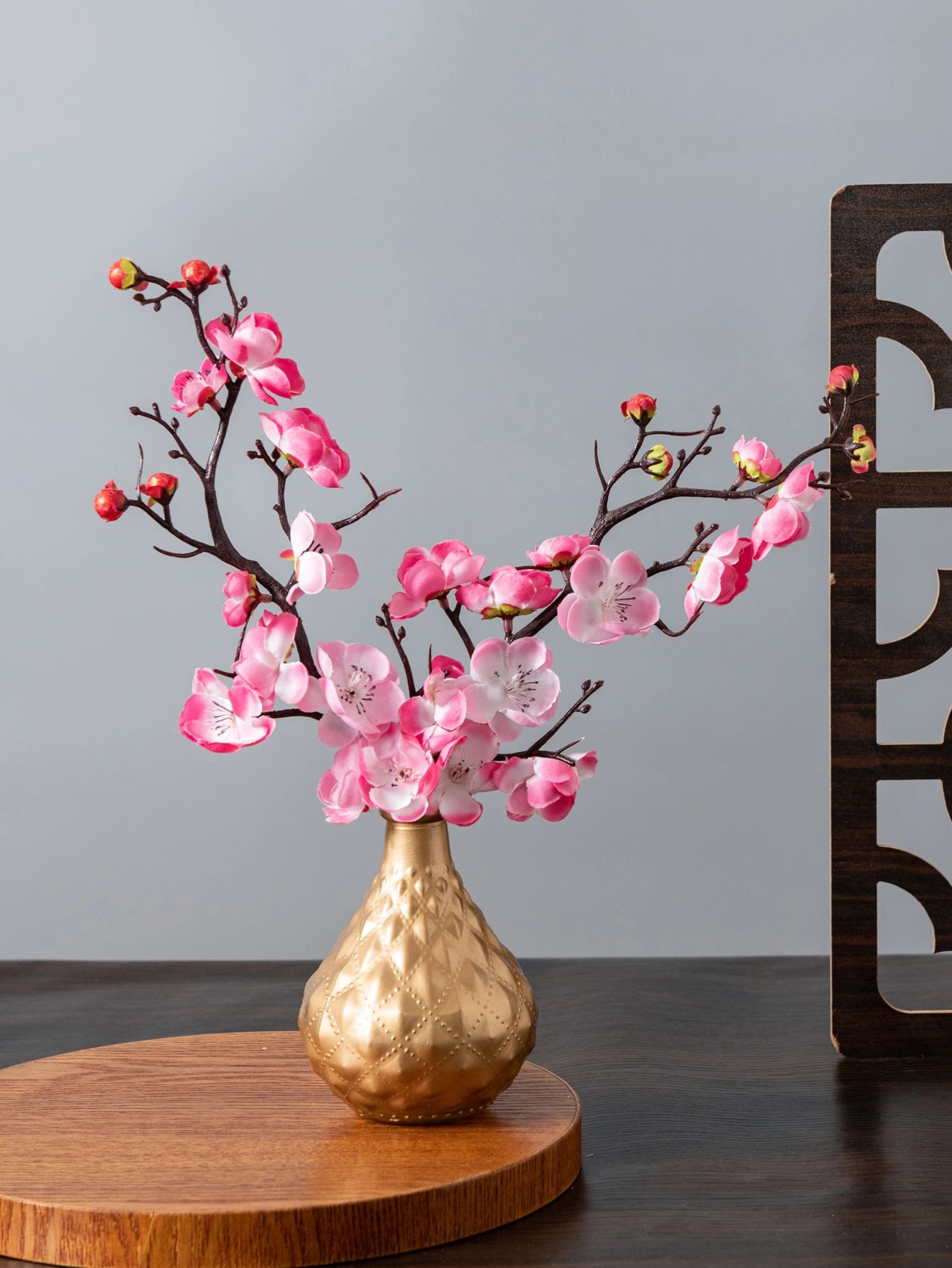 Artificial Flowers Spring Plum Blossom Peach Branch Silk Flowers Home Wedding Party Decoration Festival Wreaths Diy Office Table