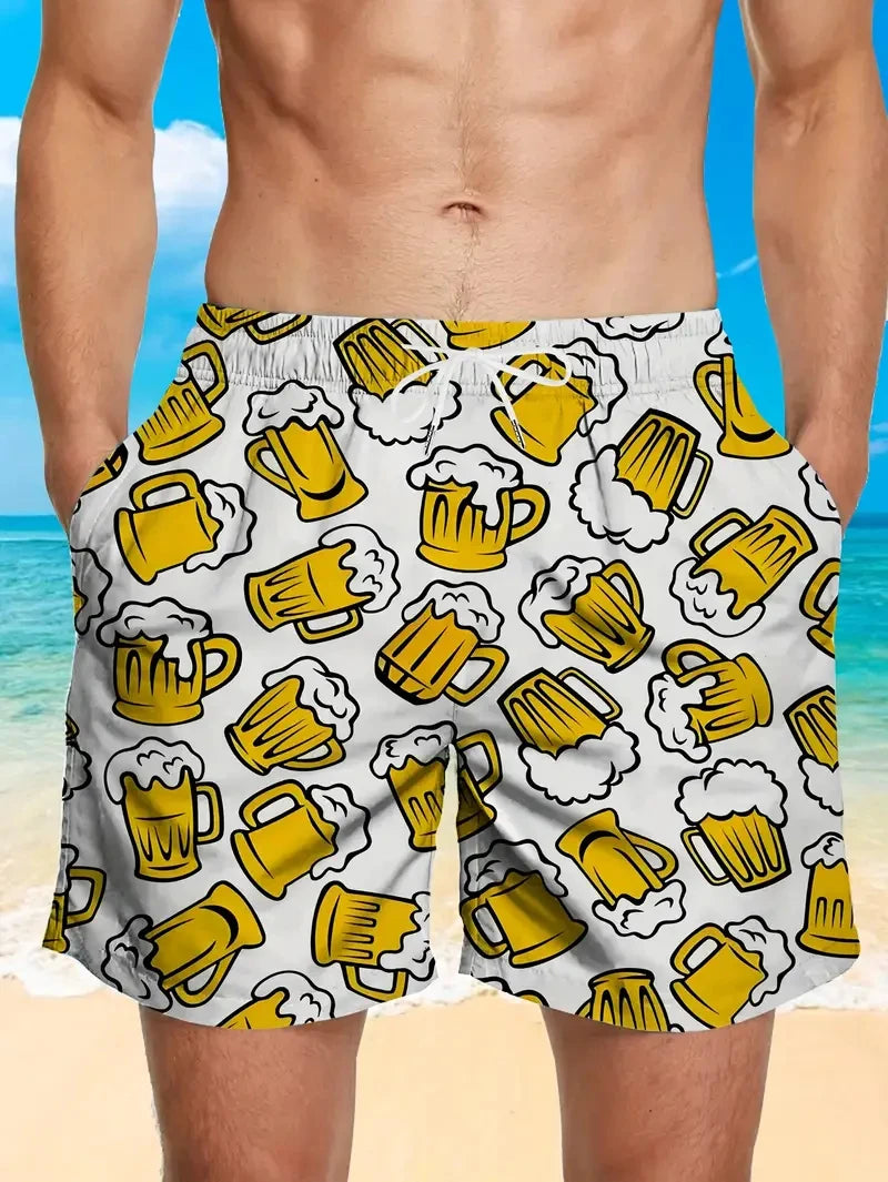 Summer Casual Designer Shorts 3D Men's Beach Shorts Kids Fashion Surf Board Shorts Boys Quick Dry Swimwear Trunk Sports Fitness