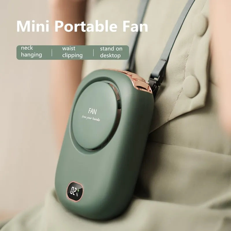 VGR New Mini Portable Fan Rechargeable Ventilador Bladeless Turbo Ultra Quiet Student Hand Held Fan for Outdoor Sports Travel