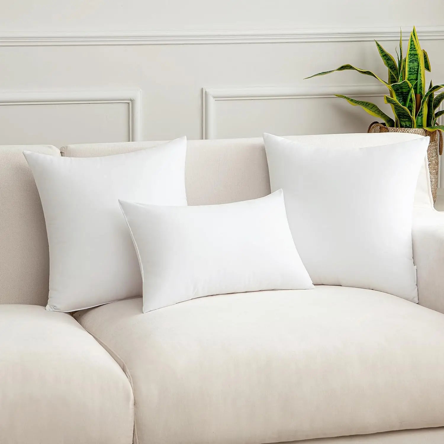 Set of 1/2 White Pillow Inserts 30x50cm 45x45cm 50x50cm Throw Pillow Inserts Stuffer Sham Rectangle Pillow for Couch Sofa Bed 방석