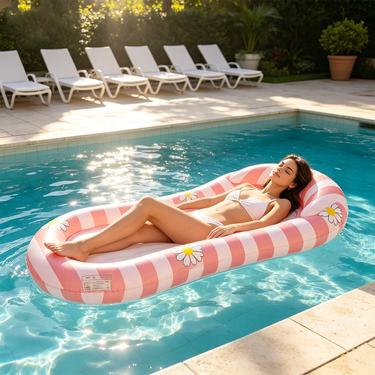 1PC Pool float, inflatable pool float, ideal for swimming pools, lakes, relaxation areas, floating with cup holders, beach