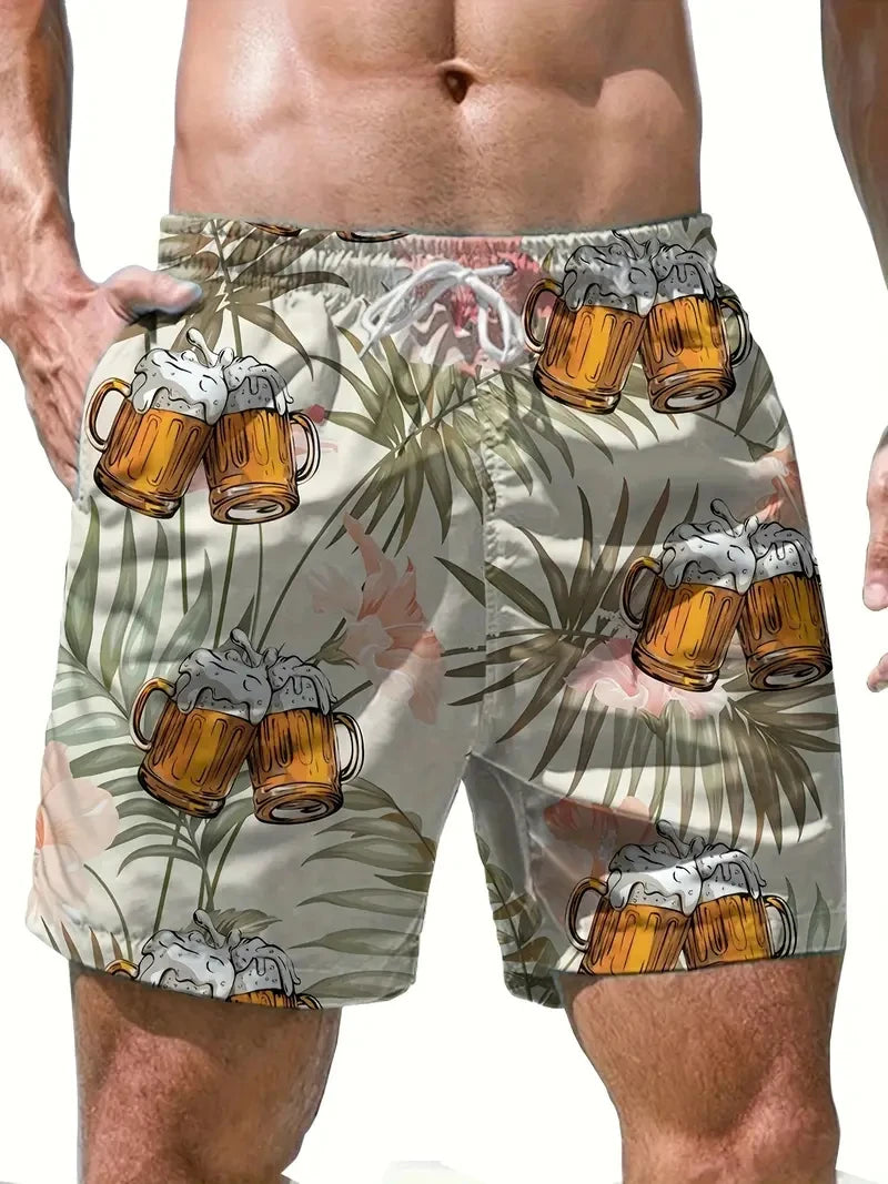Summer Casual Designer Shorts 3D Men's Beach Shorts Kids Fashion Surf Board Shorts Boys Quick Dry Swimwear Trunk Sports Fitness