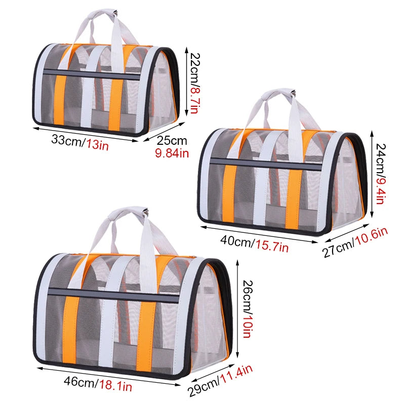 Dog Soft-sided Travel Carrier Portable Pet Dog Cat Airline Bags Travelling Carrying Bag Puppy Kitten Single Shoulder Bag