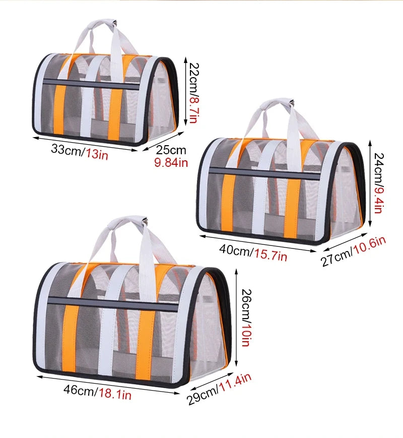 Dog Soft-sided Travel Carrier Portable Pet Dog Cat Airline Bags Travelling Carrying Bag Puppy Kitten Single Shoulder Bag