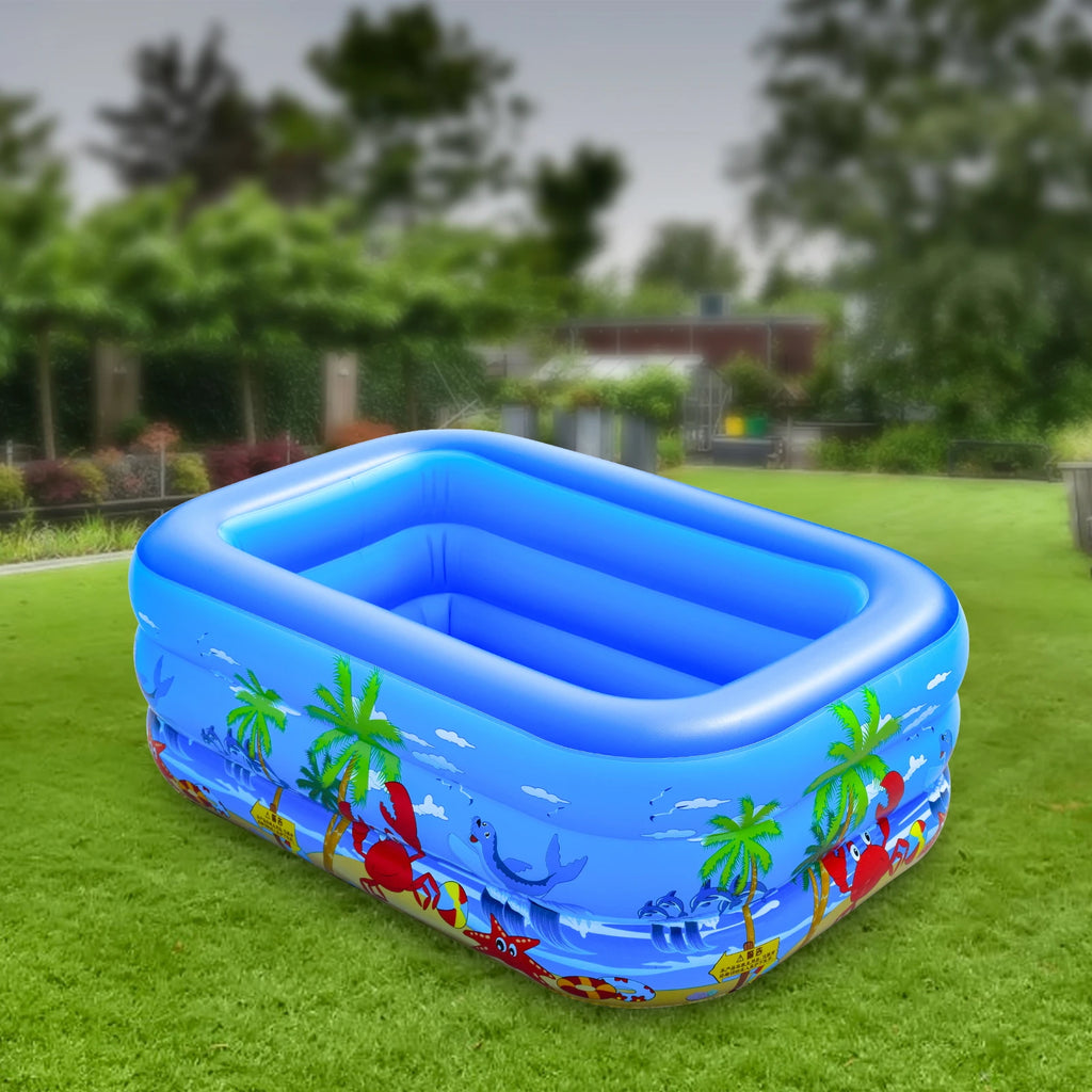 Inflatable Ball Pit Pool for Kids, Toddlers, Adults, Blow Up PVC Swimming Pool for Indoor Outdoor Water Party Backyard, Blue