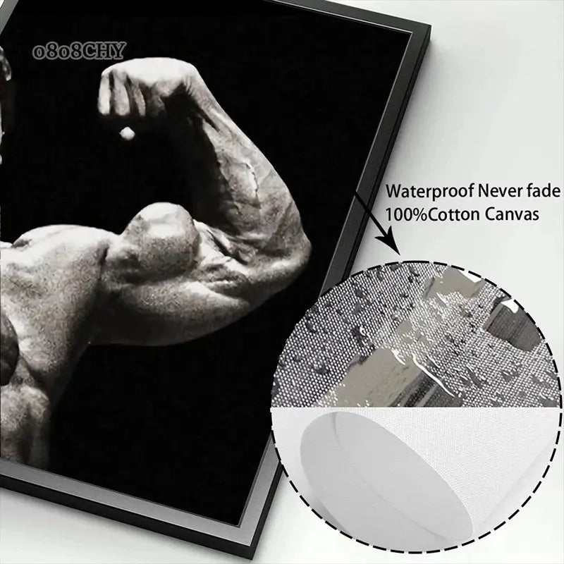 Bodybuilding Famous Character Pictures Arnold Schwarzenegger Fitness Art Posters Wall Art Canvas Painting for Gym Decor Painting