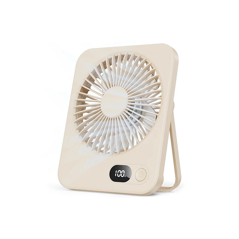 Portable Fan Rechargeable Desktop Fan 180° Rotatable Hanging Fan with Display screen Air Cooler for Outdoor Camping Ventilador