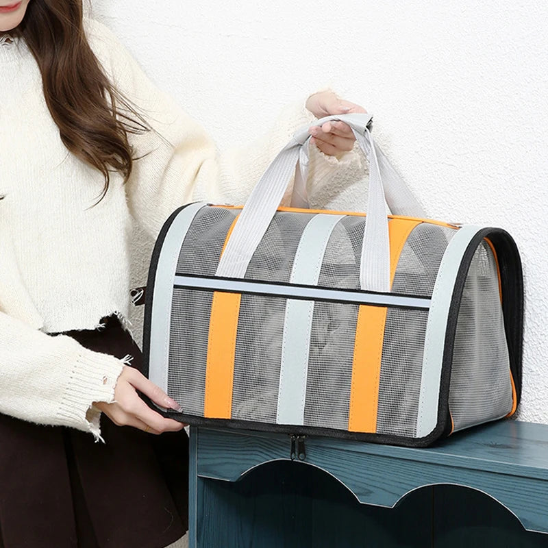 Dog Soft-sided Travel Carrier Portable Pet Dog Cat Airline Bags Travelling Carrying Bag Puppy Kitten Single Shoulder Bag