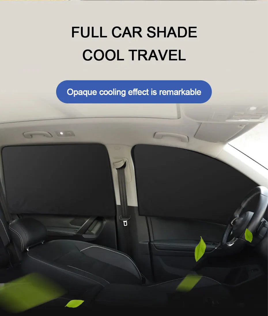 PECHAM Magnet Car Side Window Curtain Privacy Curtains for Car Sun Shade Summer Sunshades UV Reflection Front/Back Window