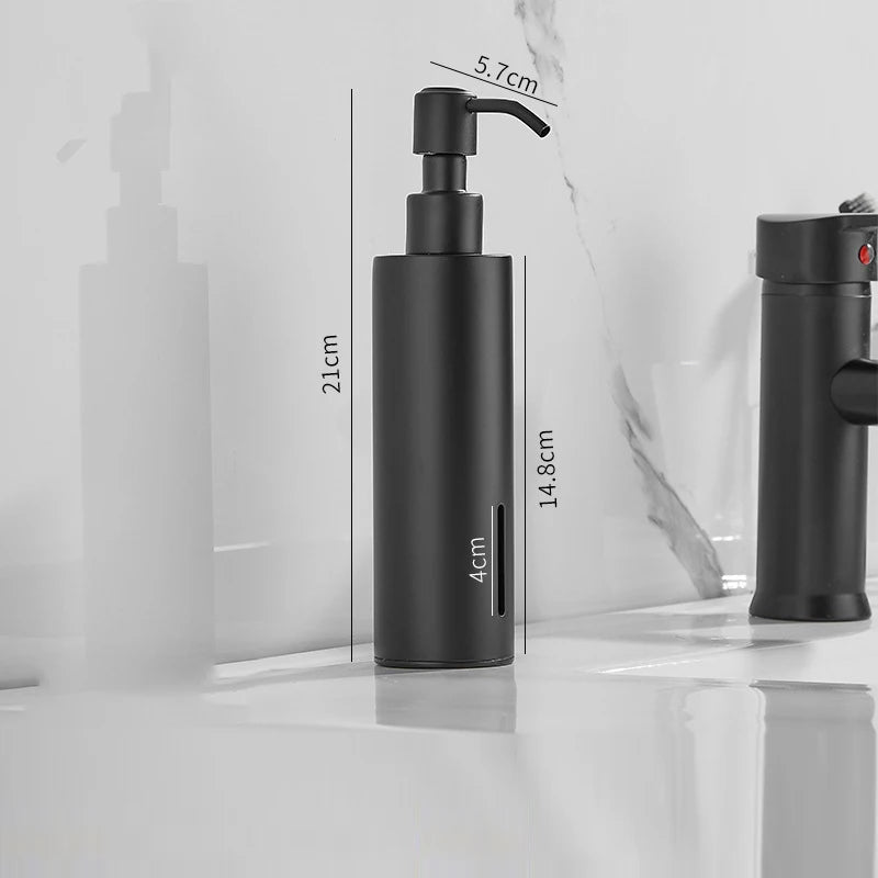 304 Stainless Steel Soap Dispenser Black Shower Shampoo Bottle Hotel Wall Hanging Press Hand Sanitizer Bottle