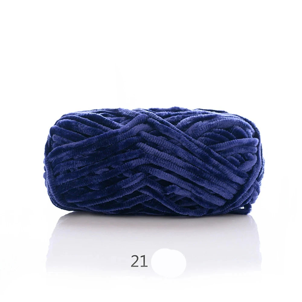 1Pc 80M Chenille Velvet Yarn Thick Knitted Crochet Velvet Super Soft Wool Soft Baby Blanket Suitable for DIY Hat Scarves
